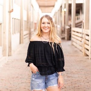 Alexa Open Shoulder Top